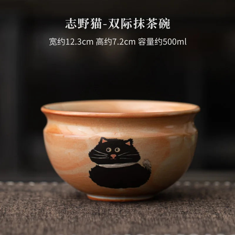 Variant image for Matcha Set mit Katzen-Design – 4-teiliges Matcha Tee Set mit Bambus-Schneebesen und Keramikschale, ideal zum Matcha Set kaufen-2