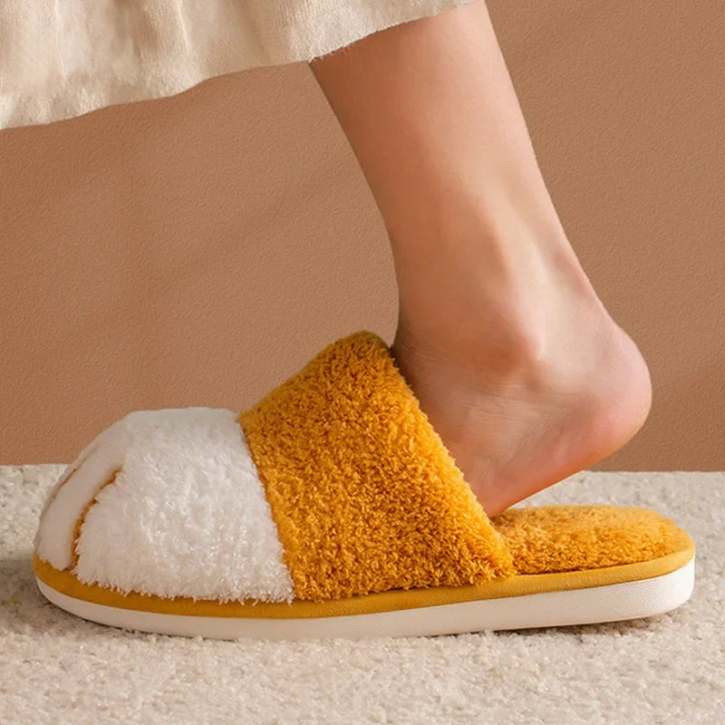 Bequeme Plüsch-Hausschuhe für Damen mit Katzenpfoten-Design