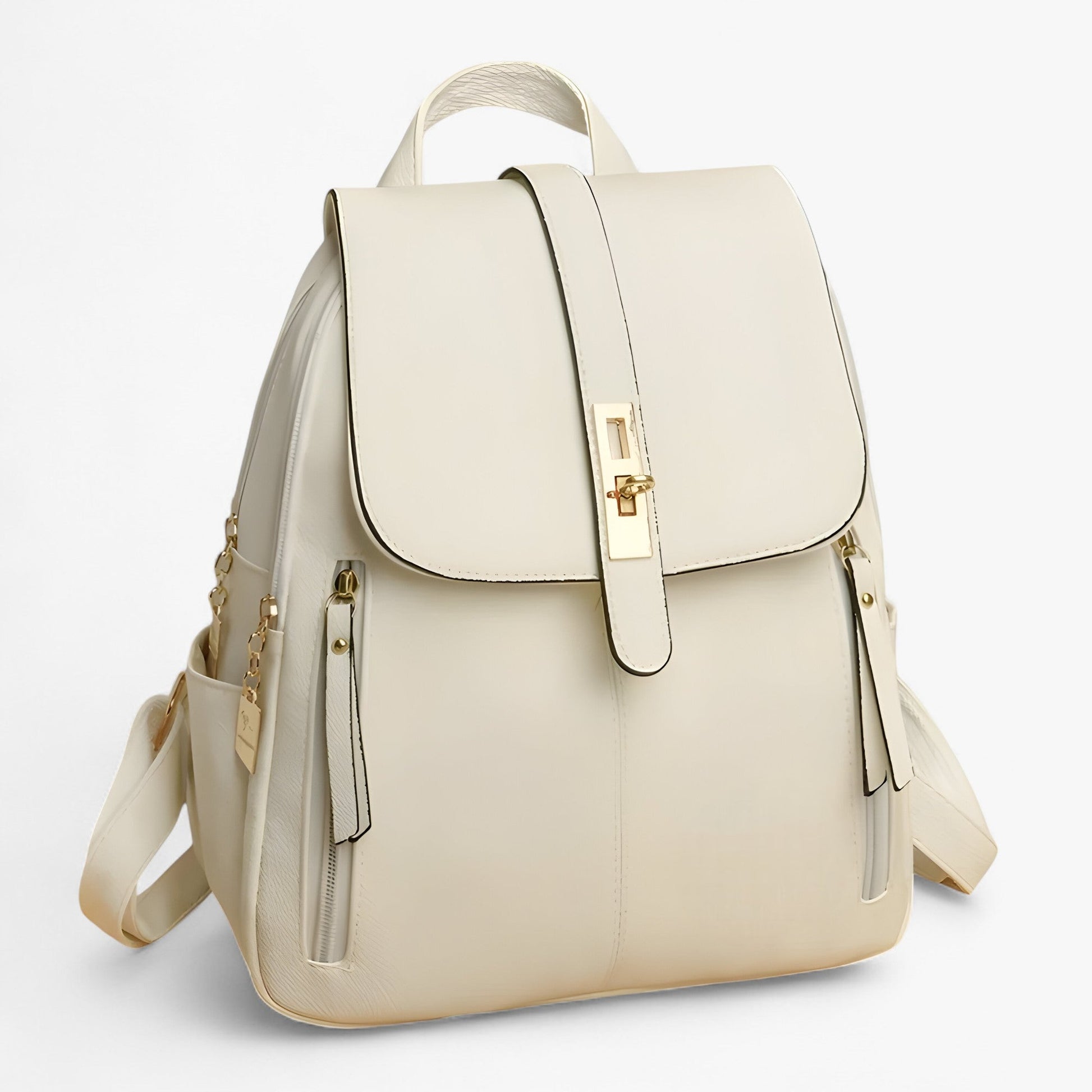 Eleganter Lederrucksack für Damen – Modern und Geräumig, Ideal für Alltag und Reisen, Verstellbare Schultergurte, Schwarz/Braun 3