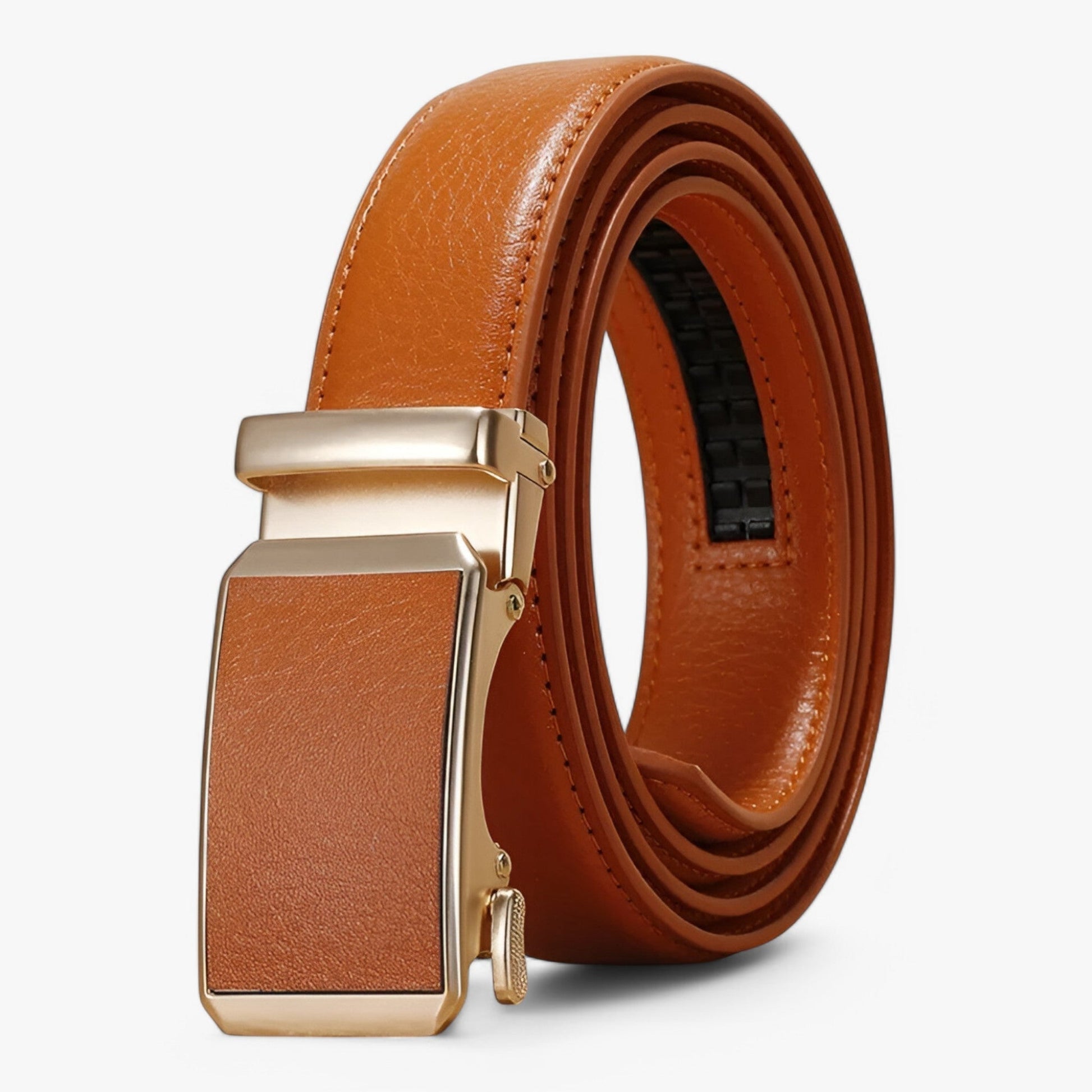 Verstellbarer Gürtel Herren mit Goldener Schleife – Elegantes Accessoire für Männer und Frauen, Umweltfreundliche Materialien, Schwarz-4