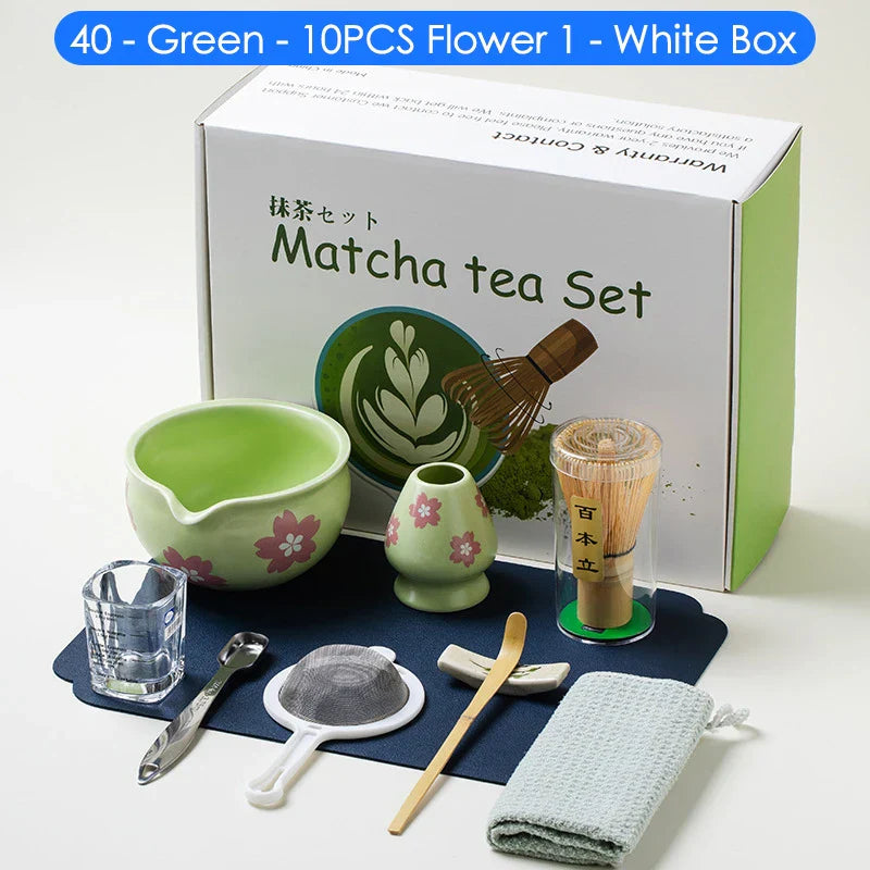 10-teiliges Japanisches Matcha Tee Set – Bambus und Keramik, Ideal als Tee Geschenkset für Teeliebhaber 6