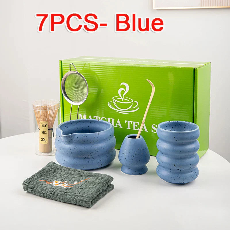 Variant image for 7-teiliges Matcha Tee Set aus Bambus und Keramik – Authentisches Teeerlebnis für Teeliebhaber-3