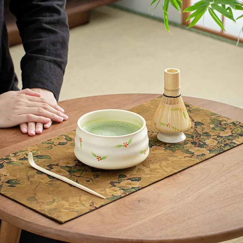 Keramik Matcha Tee Set mit Kirschblüten – Traditionelles Japanisches Design, Ideal als Tee Geschenkset oder Tee Set Geschenk 4