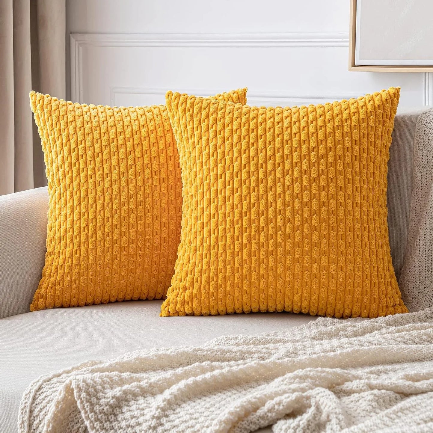 Cord-Kissenbezüge für Sofa und Wohnzimmer