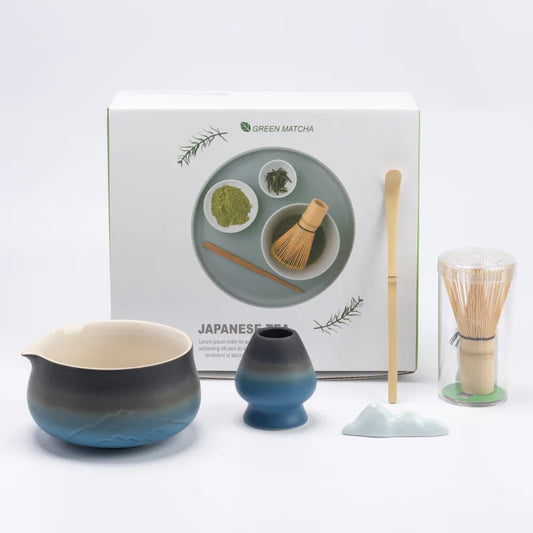 Authentisches Japanisches Matcha Tee Set aus Keramik mit Bambus Schneebesen – Ideal als Tee Geschenkset für Teeliebhaber 1