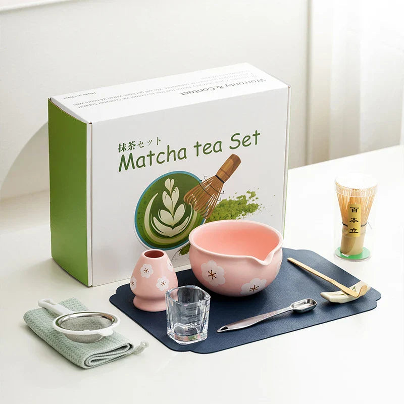 10-teiliges Japanisches Matcha Tee Set – Bambus und Keramik, Ideal als Tee Geschenkset für Teeliebhaber 2