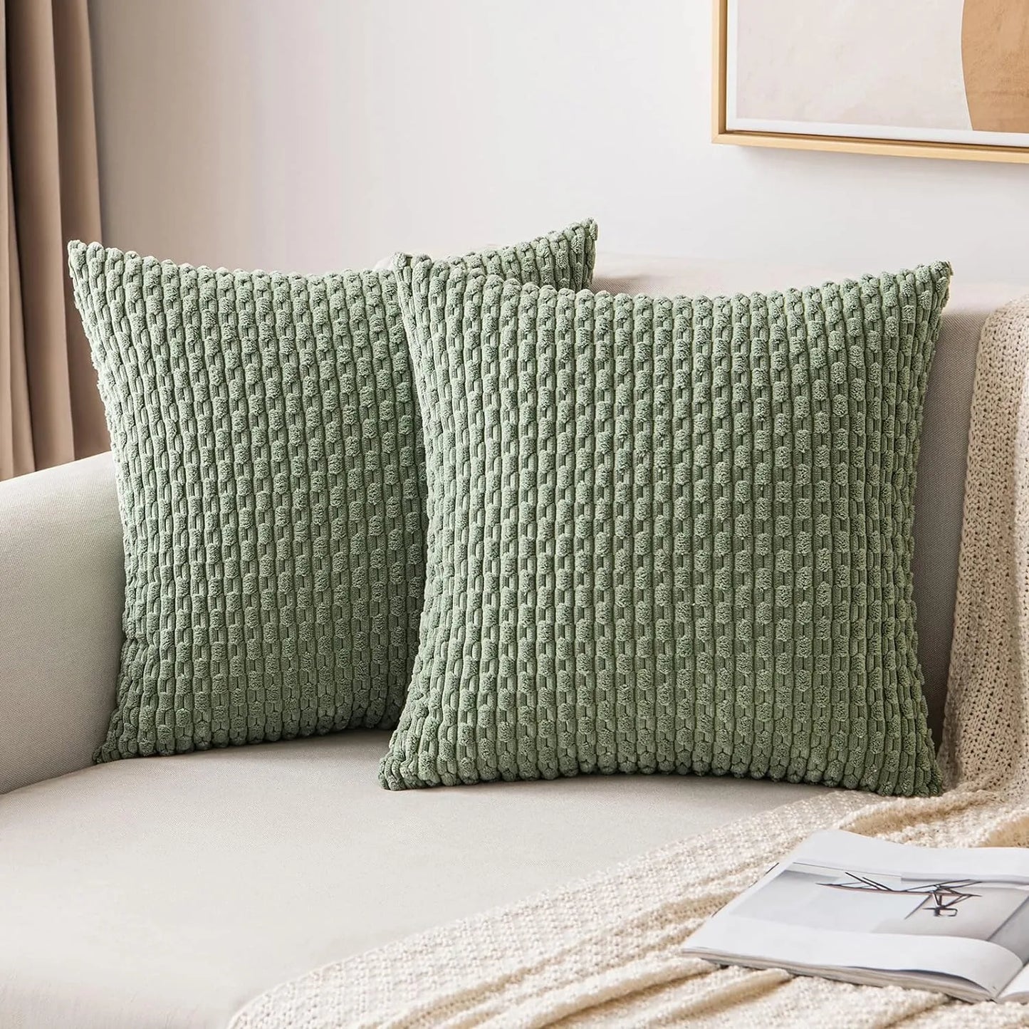 Cord-Kissenbezüge für Sofa und Wohnzimmer