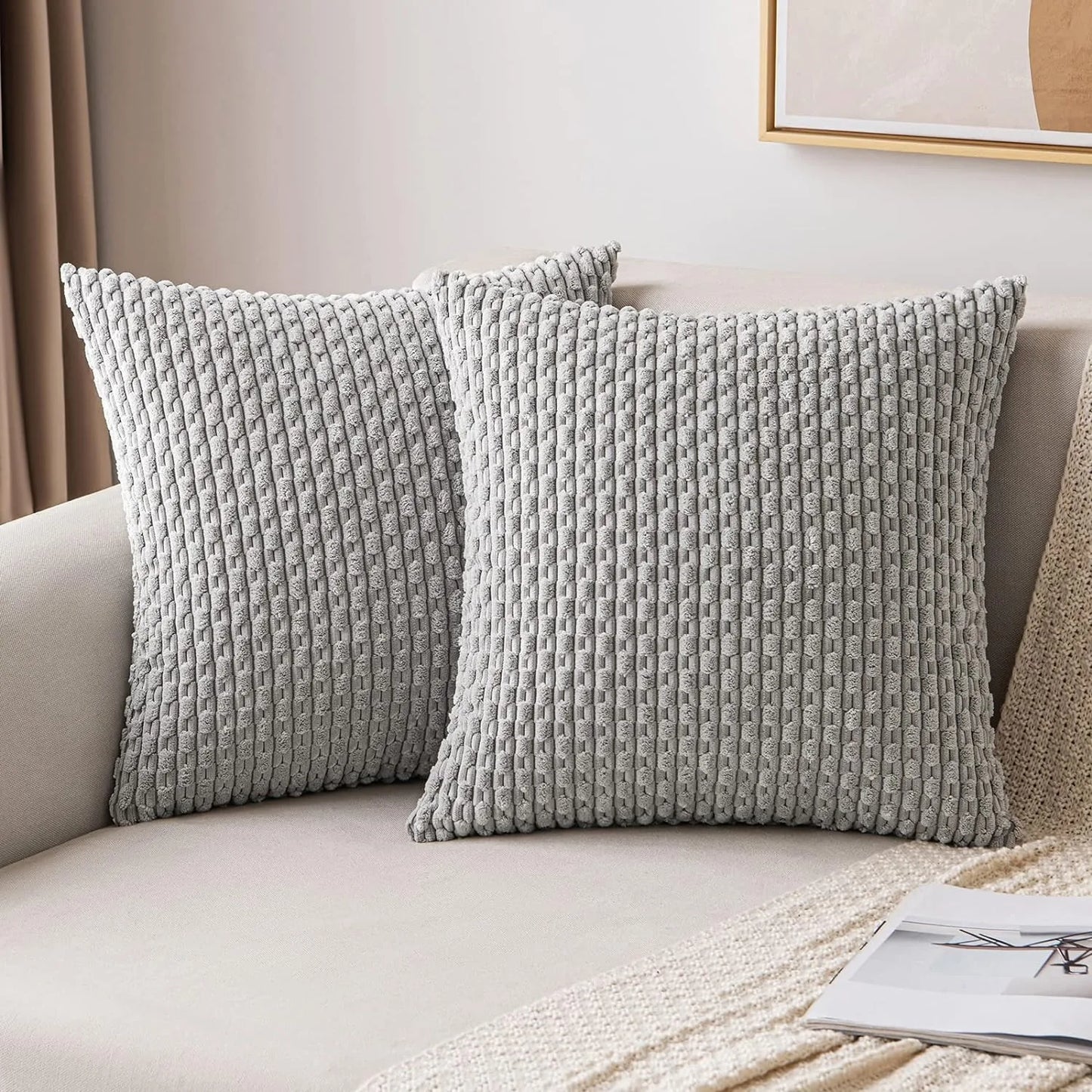 Cord-Kissenbezüge für Sofa und Wohnzimmer