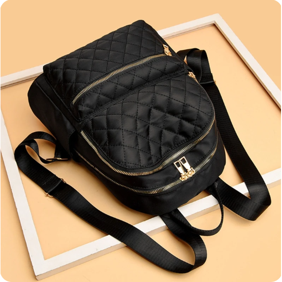 Leichter Nylon Rucksack Damen – Wasserdicht, Praktisch für Reisen, Mehrere Fächer, Stilvoll und Funktional 2