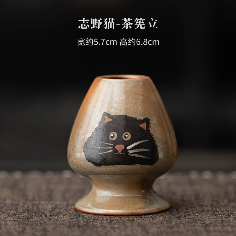 Matcha Set mit Katzen-Design – 4-teiliges Matcha Tee Set mit Bambus-Schneebesen und Keramikschale, ideal zum Matcha Set kaufen 6