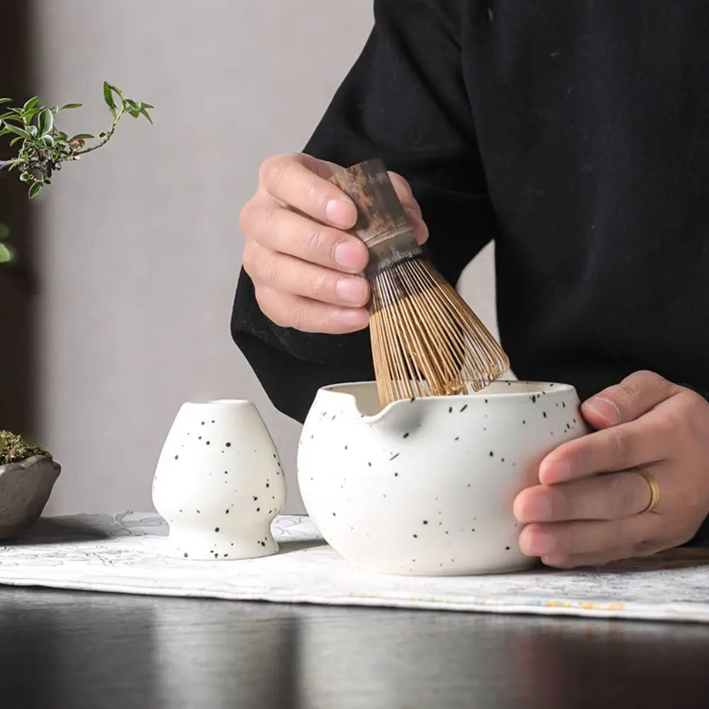 Keramik Matcha Schüssel 13,5 cm – Traditionelles Japanisches Design mit Gießausguss für Perfekte Teezubereitung 6