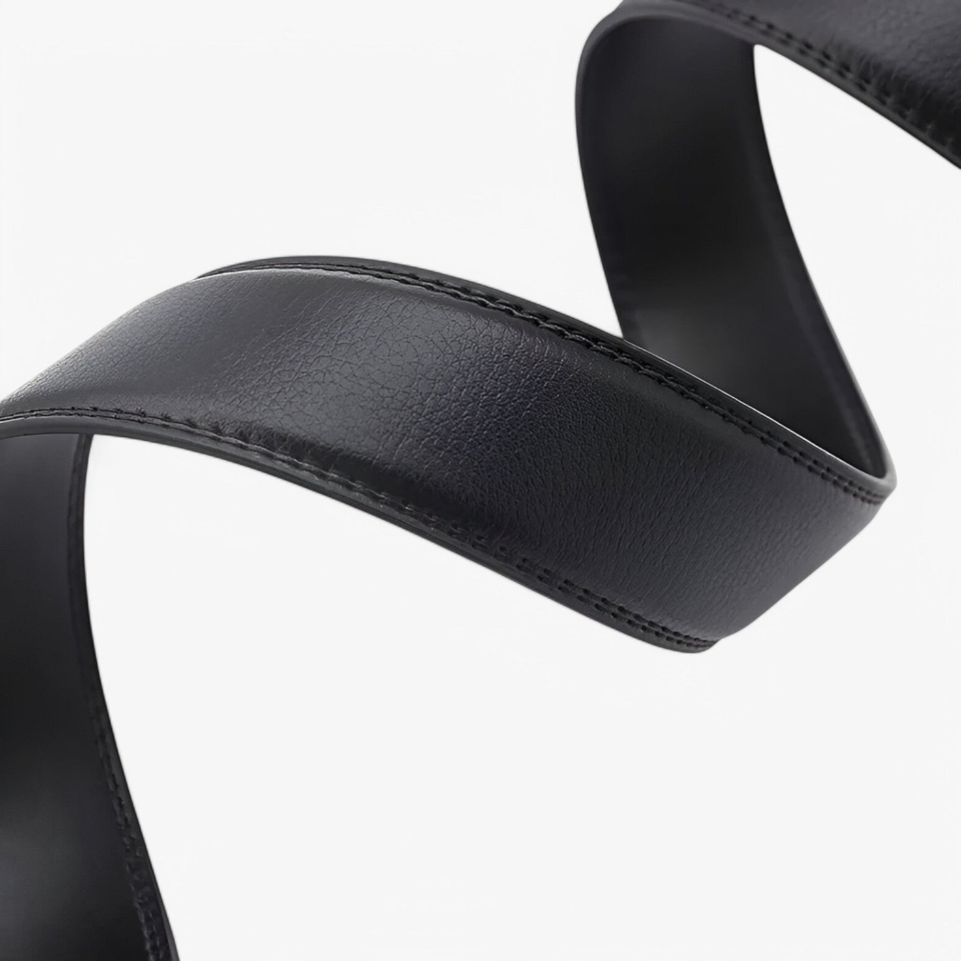Eleganter Herrengürtel aus echtem Leder mit Automatischer Schleife – Schwarz, 3,5 cm Breit, Ideal für Business und Freizeit-5
