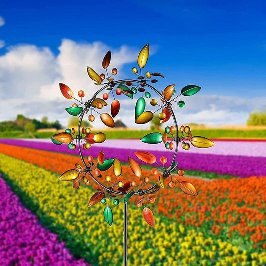 Magische Windmühle im Blumenstil