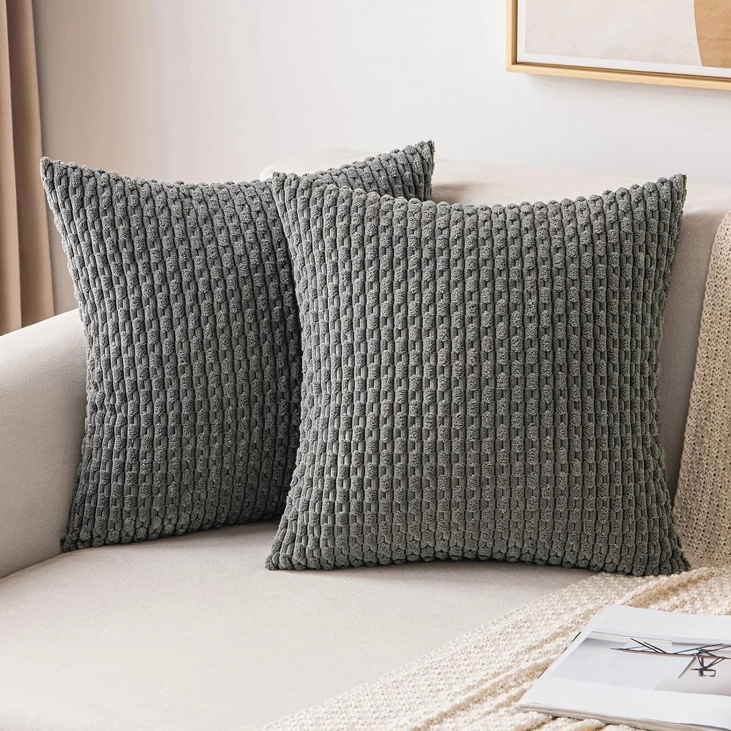 Cord-Kissenbezüge für Sofa und Wohnzimmer