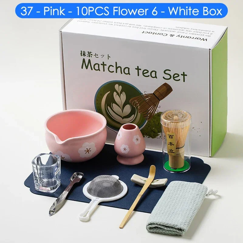 Variant image for 10-teiliges Japanisches Matcha Tee Set – Bambus und Keramik, Ideal als Tee Geschenkset für Teeliebhaber-3
