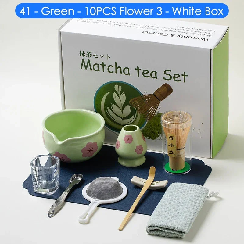 Variant image for 10-teiliges Japanisches Matcha Tee Set – Bambus und Keramik, Ideal als Tee Geschenkset für Teeliebhaber-8
