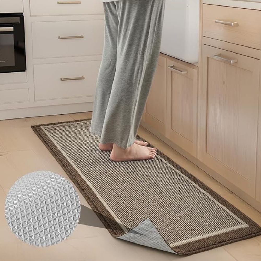 Schnelltrocknende Küchenmatte mit Blumenmuster