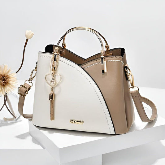 Elegante Umhängetasche Damen aus Echtleder – Verstellbarer Schultergurt, Stilvolle Crossbody Bag für Freizeit und Arbeit 1