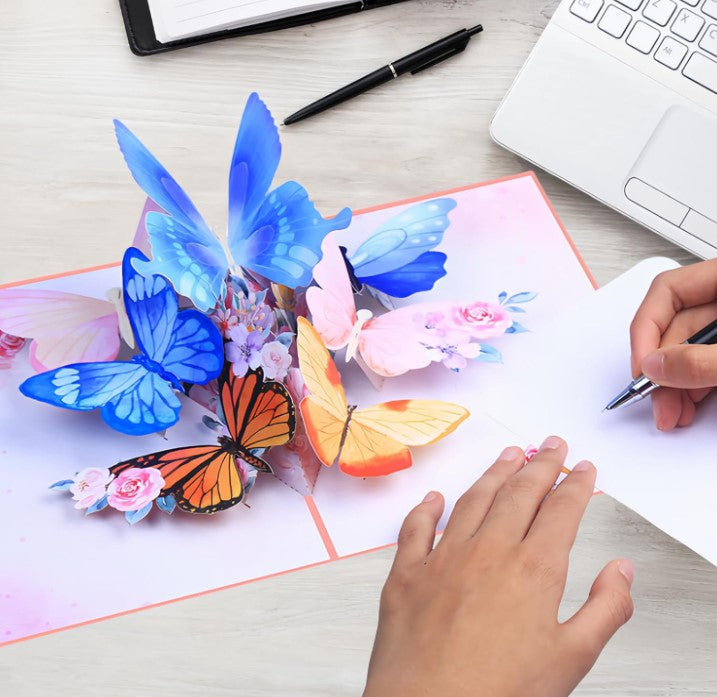 3D Pop-Up Blumenstrauß Karte
