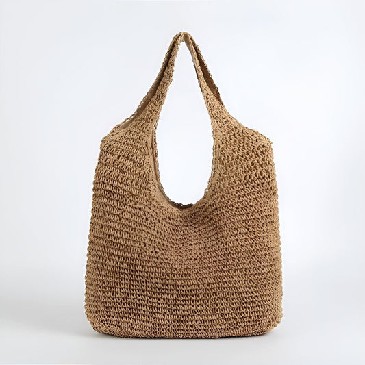 Modische Rattan Umhängetasche Damen – Stilvolle Crossbody Bag in Beige, Braun und Schwarz für Alltag und Freizeit 1