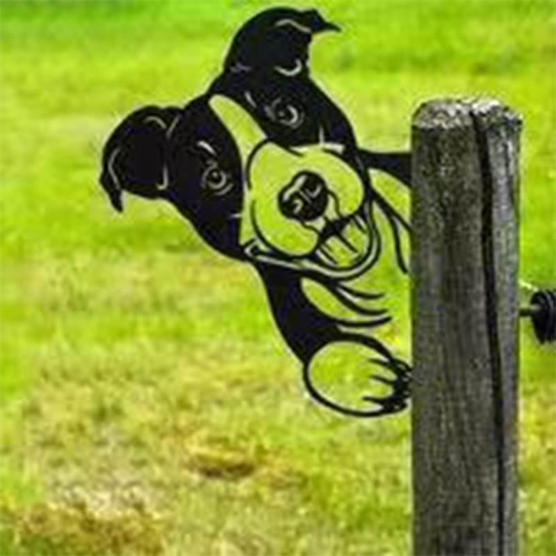 Realistische Tiergartenkunst aus Metall