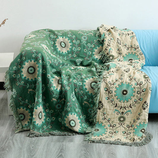 Reversible Baumwolldecke für Sofa & Bett