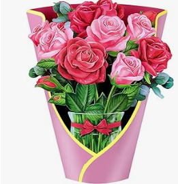 3D Pop-Up Blumenstrauß Karte
