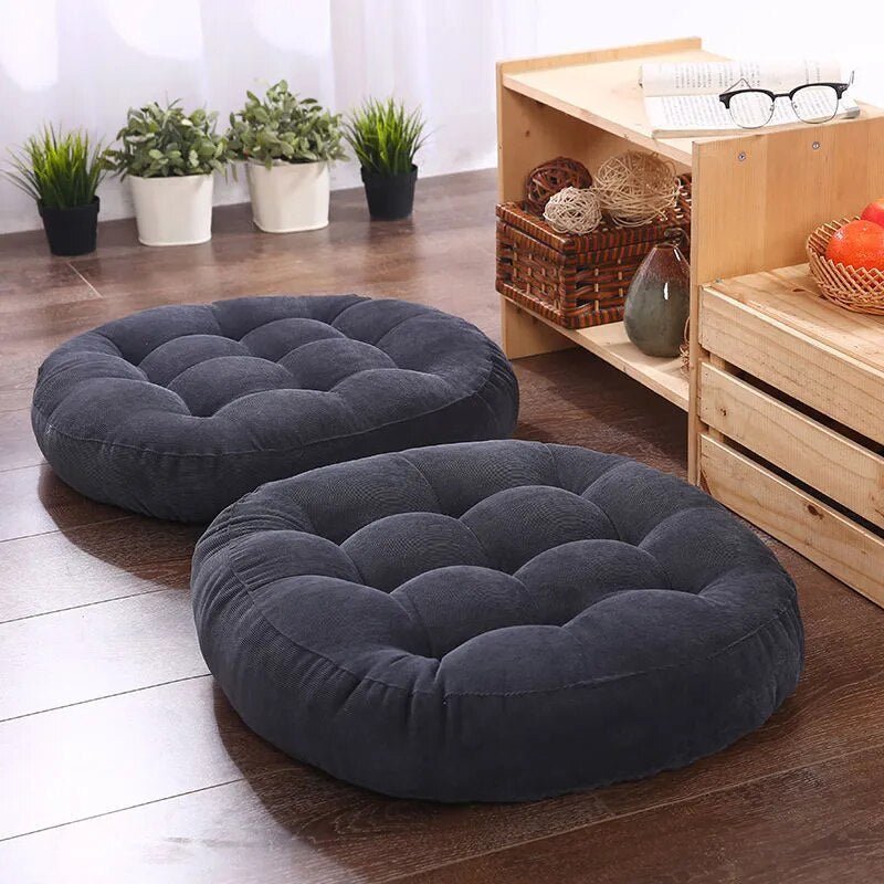 Japanisches Bodenkissen im Futon-Stil – Flauschiges Sitzkissen aus PU-Schaum, 42x42 cm oder 55x55 cm, Ideal für Hängesessel und Böden 2