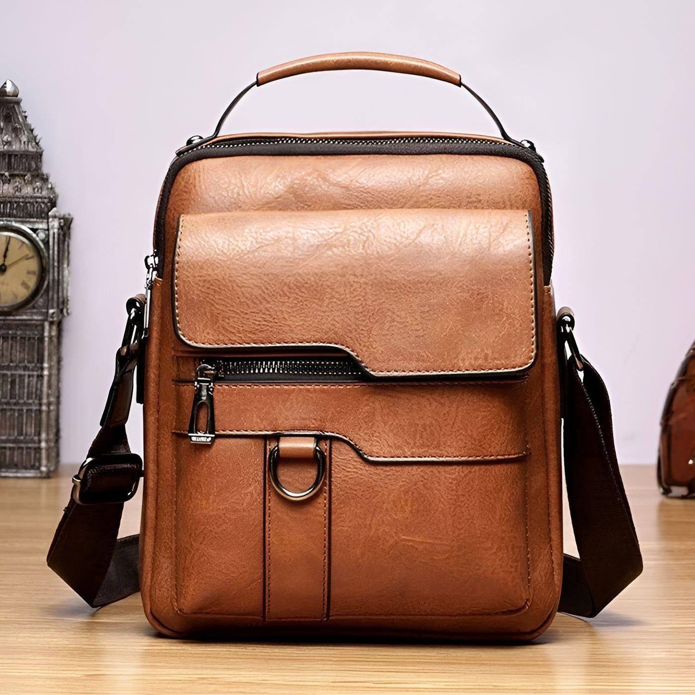 Herren Schultertasche aus Veganem Leder mit Verstellbarem Gurt – Stilvolle Schultertaschen Herren für Büro und Freizeit 6