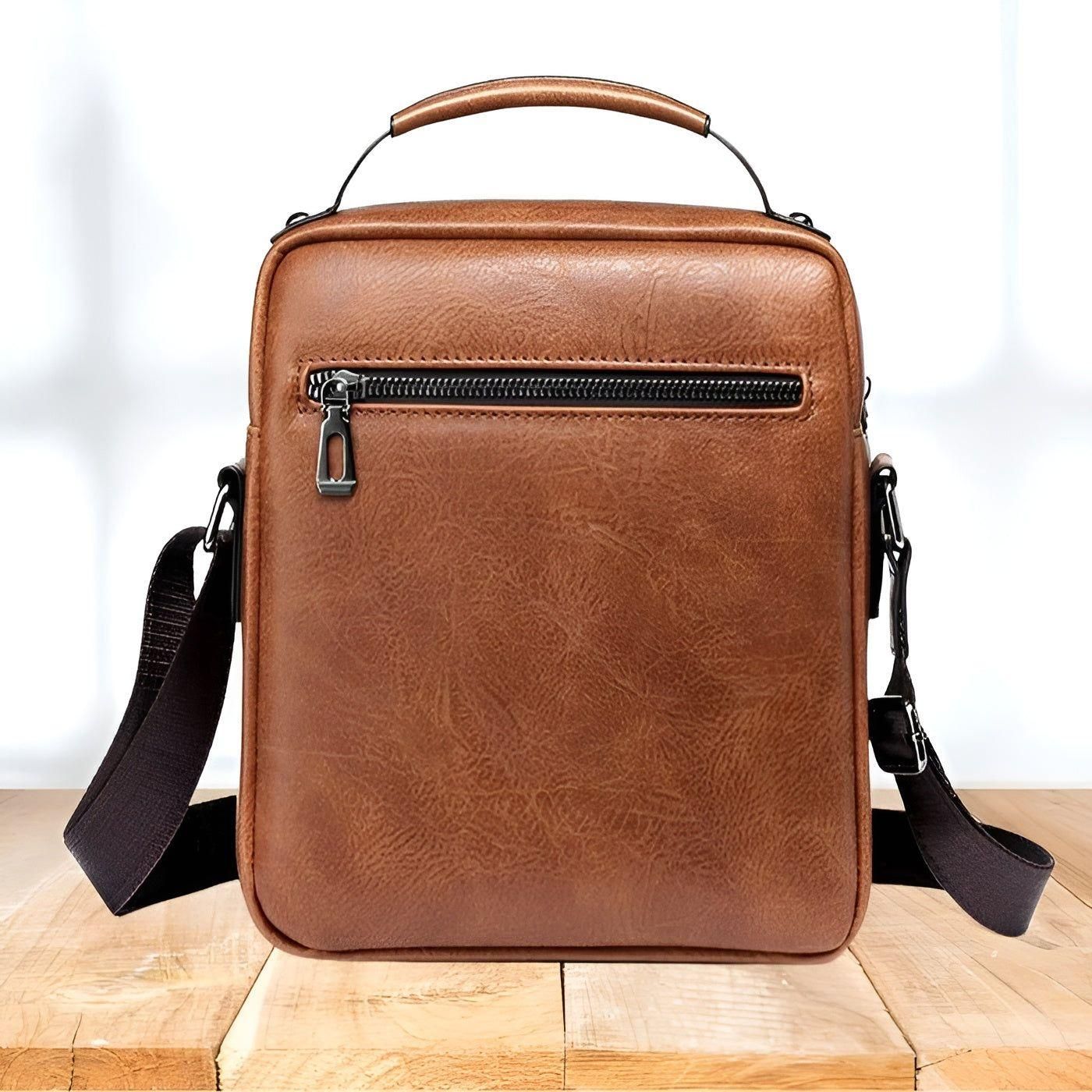 Herren Schultertasche aus Veganem Leder mit Verstellbarem Gurt – Stilvolle Schultertaschen Herren für Büro und Freizeit 4