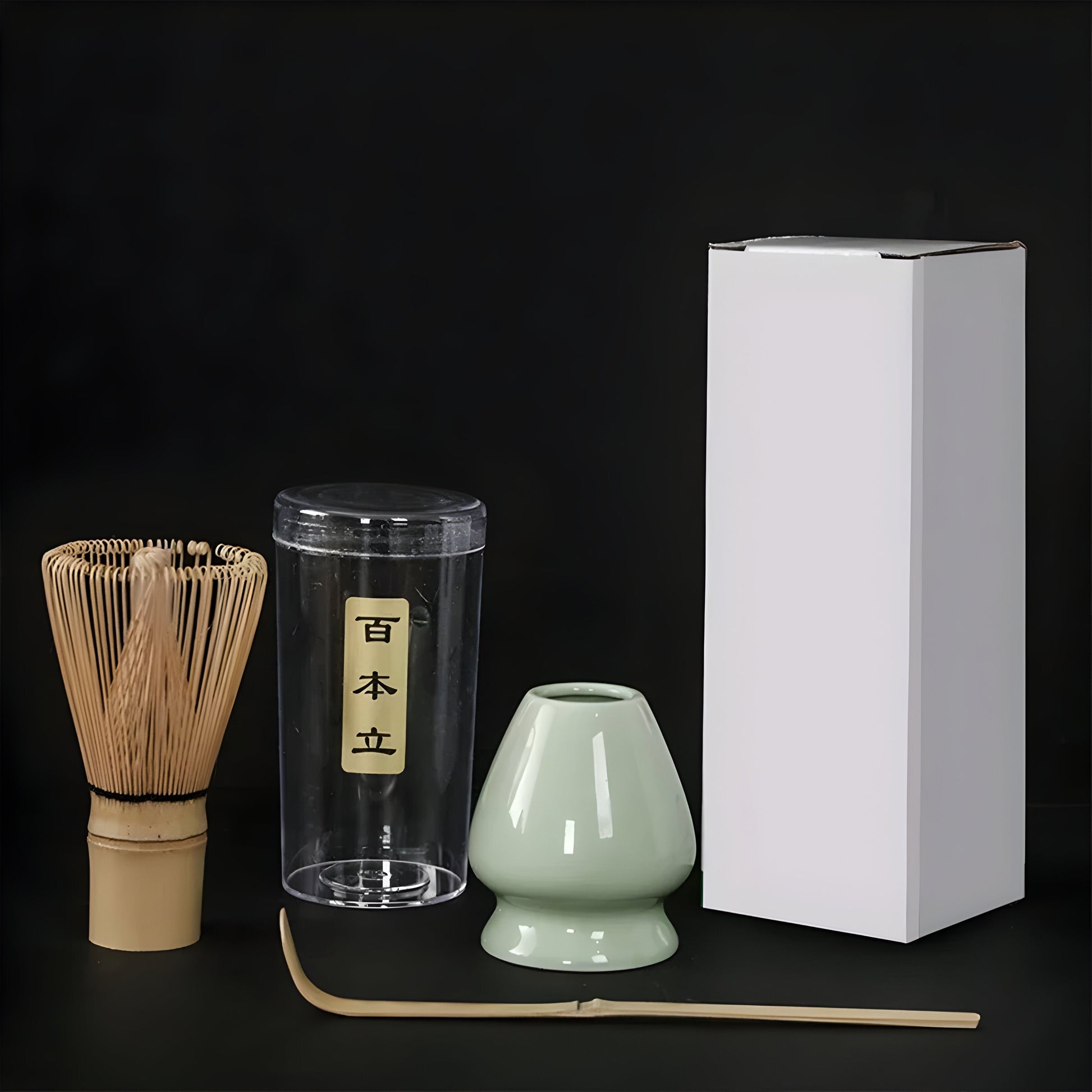 3-teiliges Matcha Tee Set mit Bambusbesen, Teelöffeln und elegantem Stand – Japanisches Teeset für perfekte Teezeremonie-6