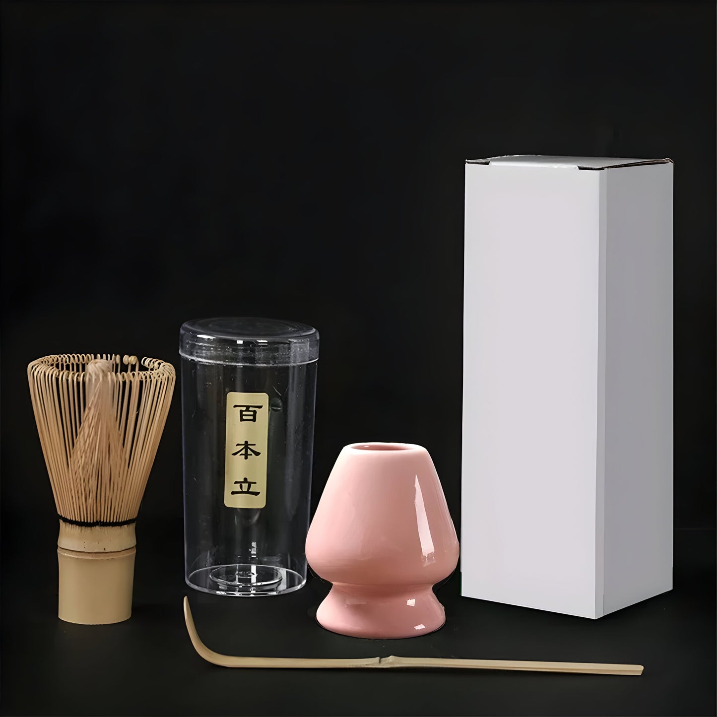 3-teiliges Matcha Tee Set mit Bambusbesen, Teelöffeln und elegantem Stand – Japanisches Teeset für perfekte Teezeremonie-3