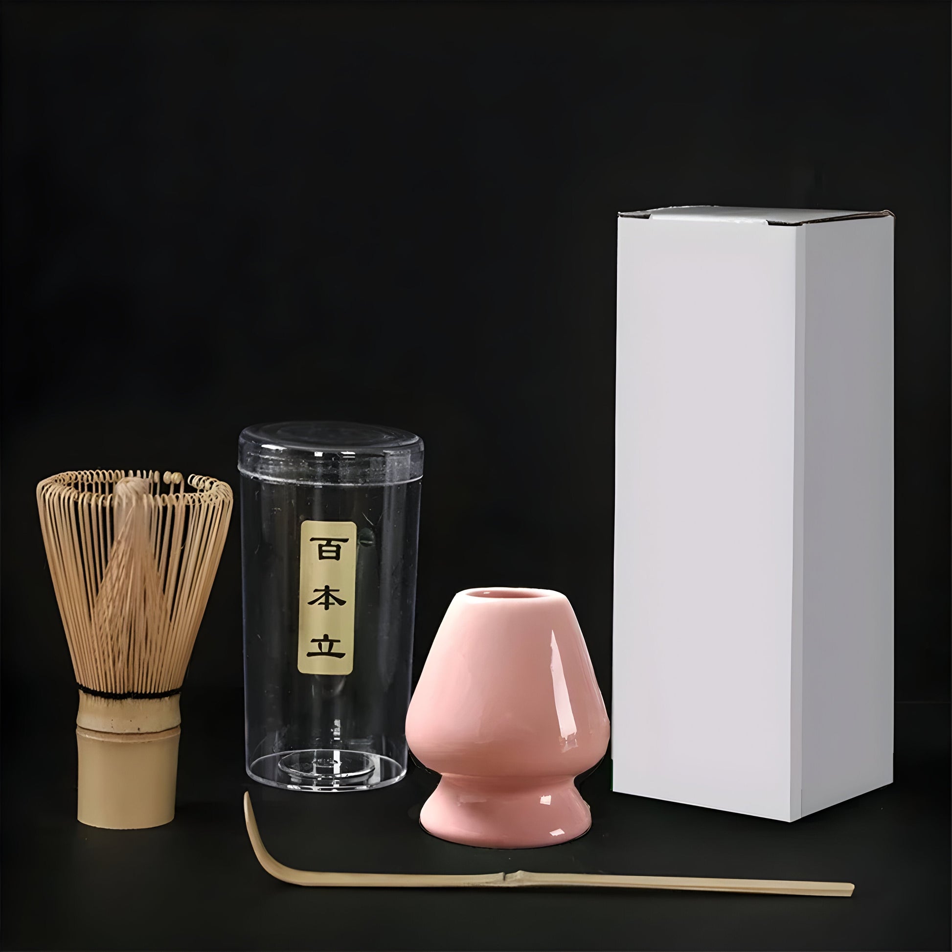3-teiliges Matcha Tee Set mit Bambusbesen, Teelöffeln und elegantem Stand – Japanisches Teeset für perfekte Teezeremonie-3