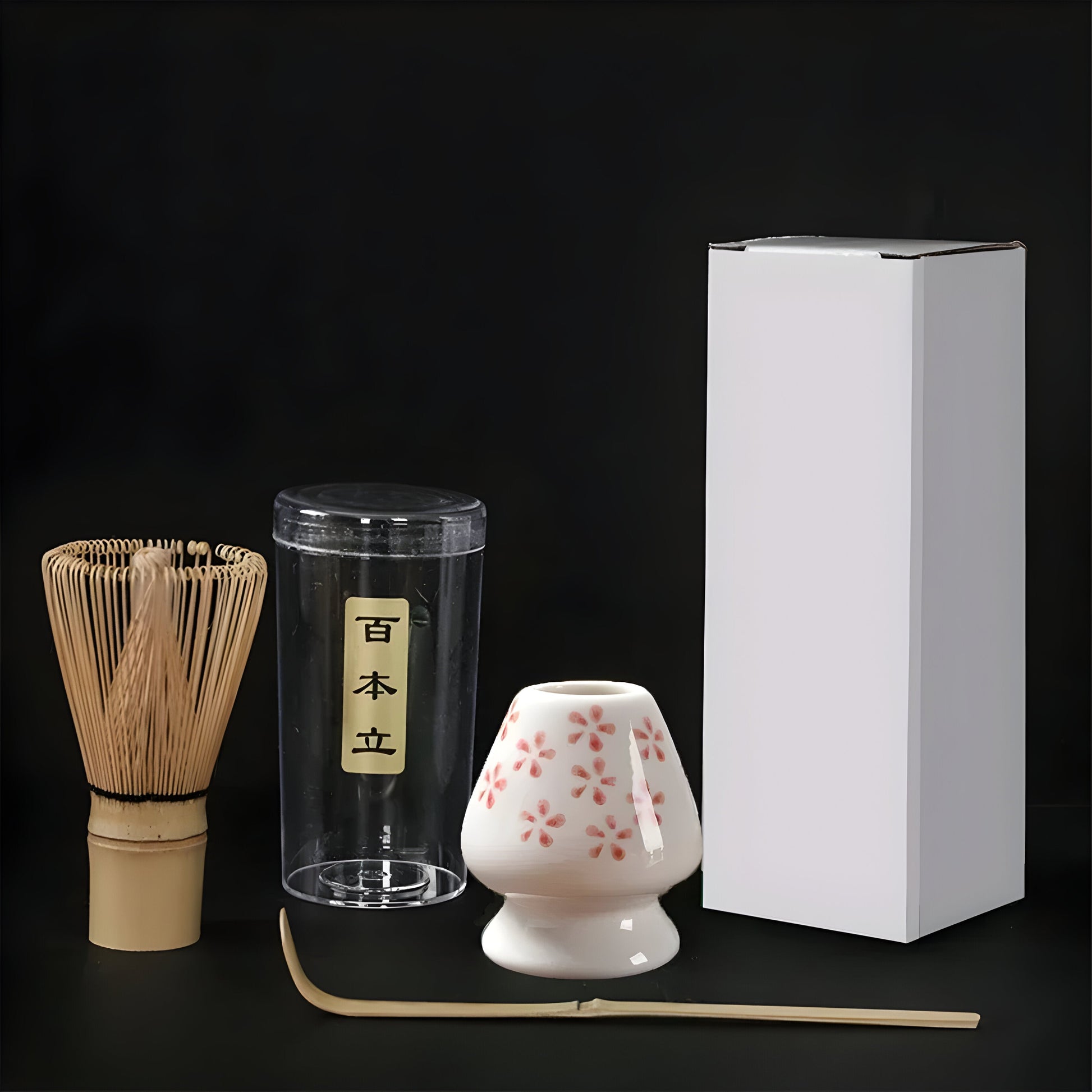 3-teiliges Matcha Tee Set mit Bambusbesen, Teelöffeln und elegantem Stand – Japanisches Teeset für perfekte Teezeremonie-4