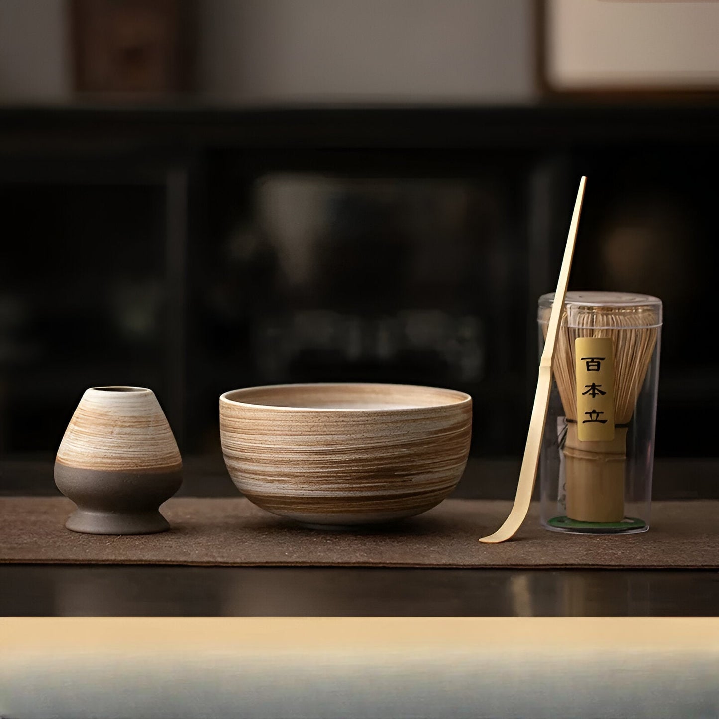 Japanisches Matcha-Tee-Set, 4-teilig