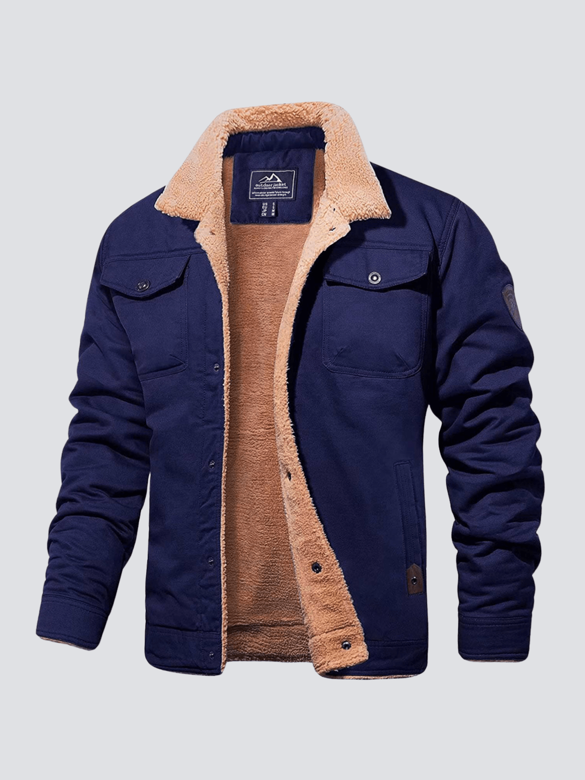 Herren Bomberjacke aus Polyester – Stilvolle und bequeme Jacke für Herbst, Leicht gepolstert, Schwarz, Größen S-3XL-3
