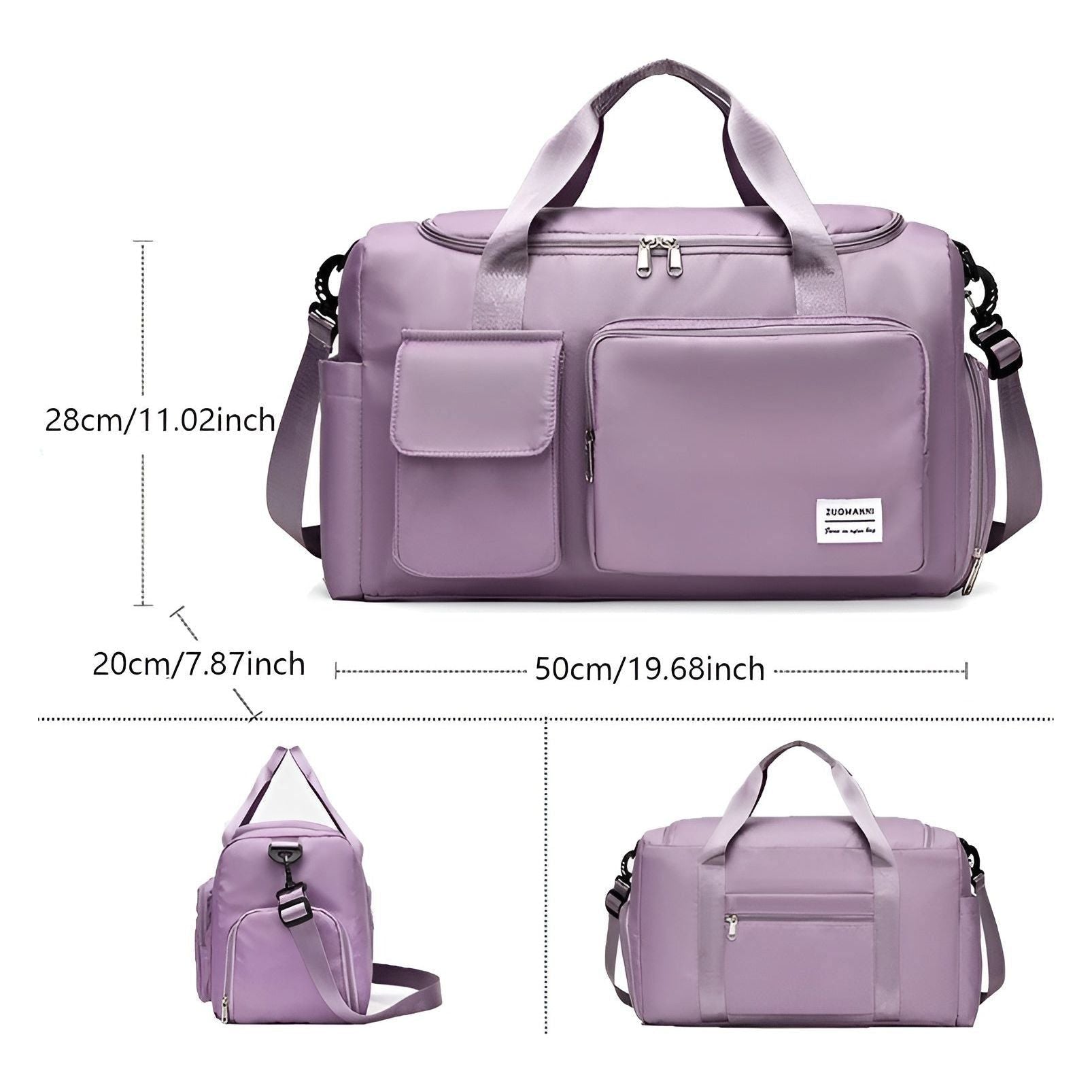 Große Wasserdichte Reisetasche für Männer und Frauen – Unisex Weekender Tasche mit viel Stauraum und speziellen Fächern 3