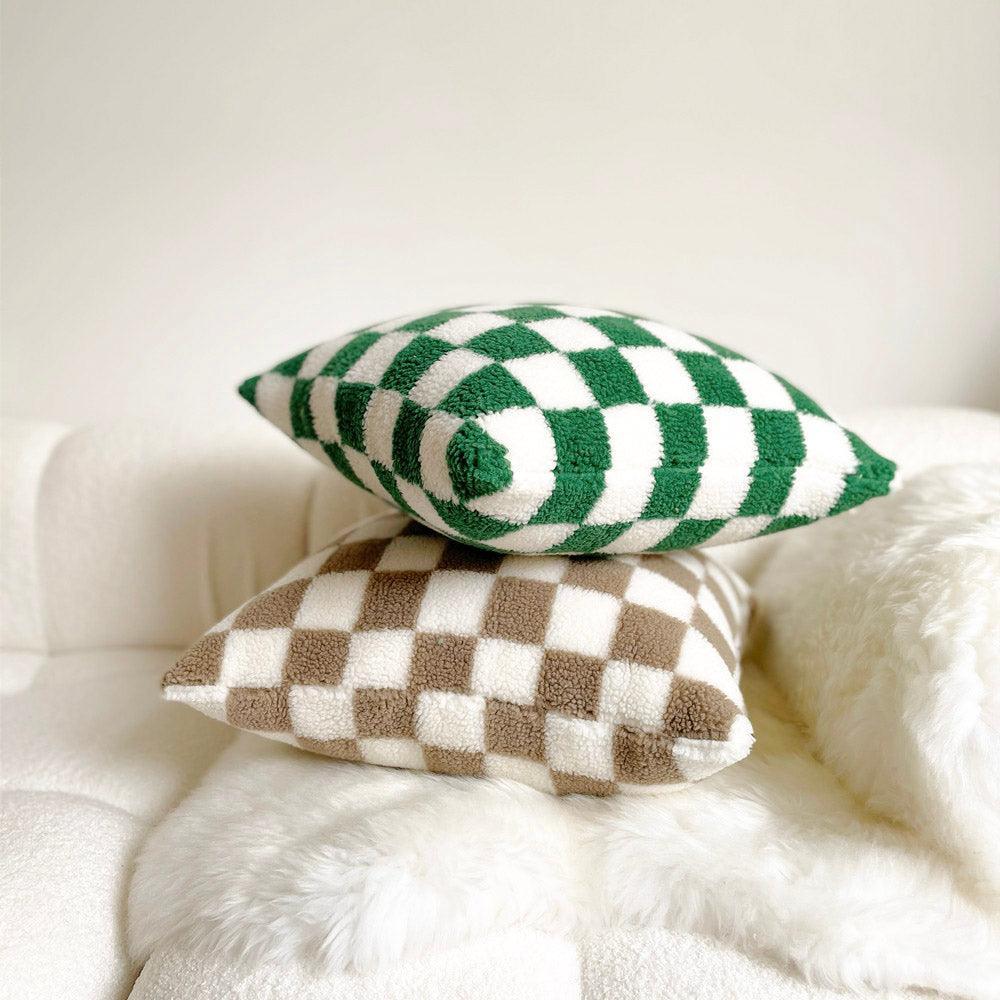 Weiches Checkerboard Kissenbezug