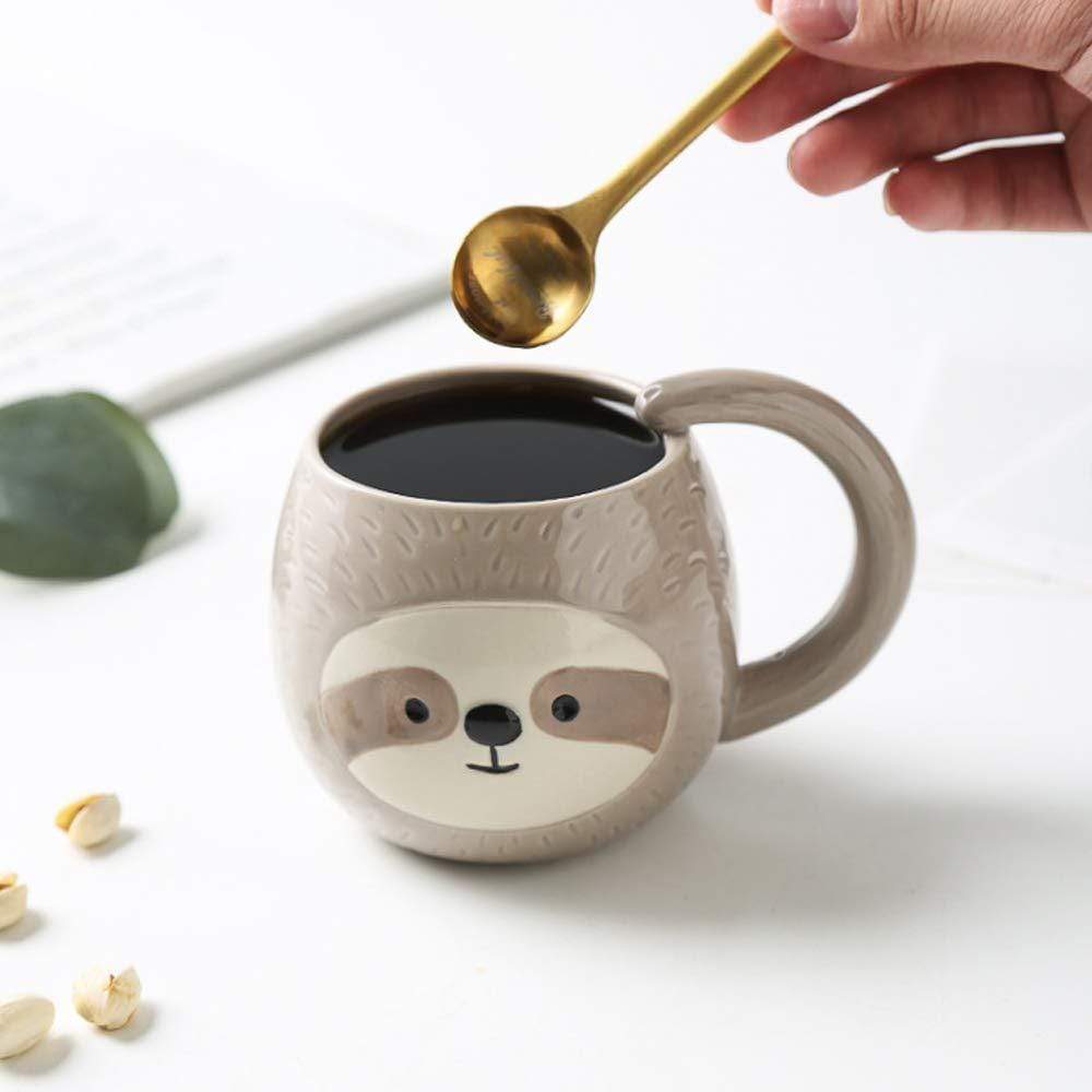 Faultier Tasse - Süße Kaffeetasse mit Faultiermotiv - Geschenkidee für Tierliebhaber